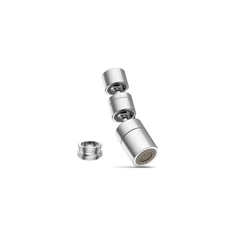 Aérateur de robinet pivotant 720°, 2 fonctions, filetage 22/24 mm –