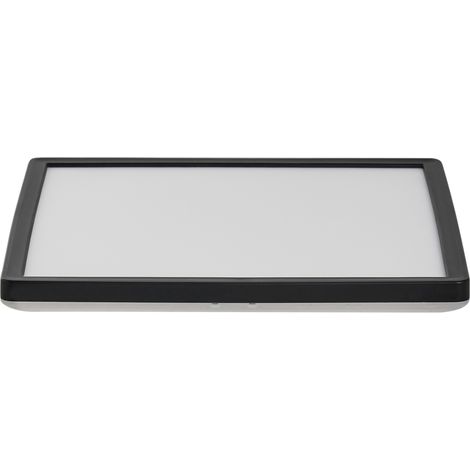 Lámpara LED cuadrada empotrada en el techo plafón con mando a distancia 30 cm negro Tivora (1/5)