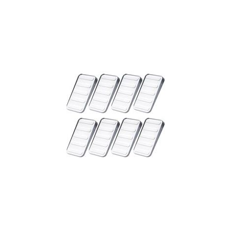 Lot de 8 cales en plastique - 5 x 3 cm - Transparentes - Antidérapantes - Pour sols, portes, fenêtres, verre, tables, armoires