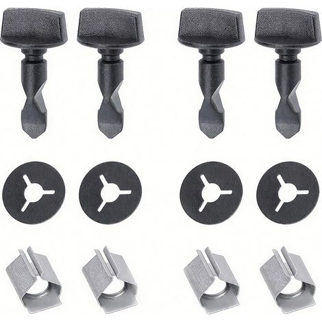 Lot de 12 Clips d'attelage de remorque avec Joints - Fixation pour A3/Q5/Q7 et Golf/Passat/Tiguan - avec Anneaux en Caoutchouc - Kit Complet pour Pare-Chocs arrière (1/5)