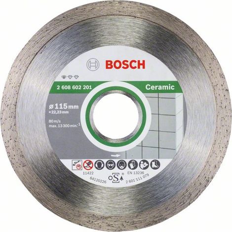 Bosch Diamanttrennscheibe Standard for Ceramic 115 x 22,23 x 1,6 x 7 mm 10 Stk