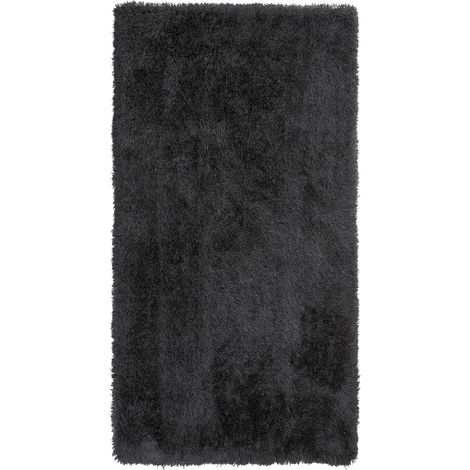Tappeto pelo lungo 80 x 150 cm Nero Cide (1/5)
