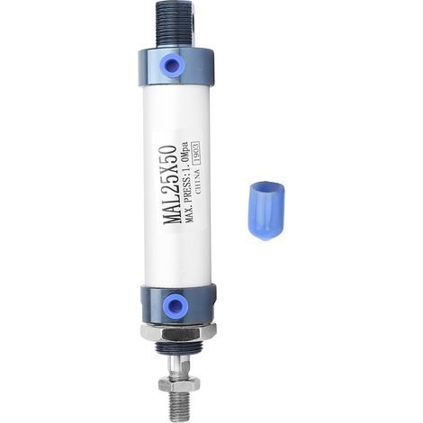 Vérin Pneumatique Double Effet Mini 25mm Alliage d'Aluminium (Course 50mm) (1/5)