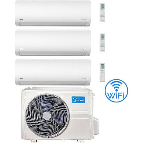 Midea Xtreme WiFi R32 Trial Split 9000 + 12000 + 12000 BTU Klimaanlage mit E.U. M3OA-27HFN8-Q INVERTER Klasse A++/A+