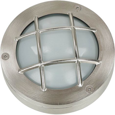 Außenwandlampe rund Ø 14 cm G9 IP64 Hof Garten Glas Messing massiv Maritim Wandleuchte außen (1/5)