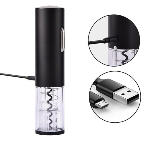 Ensemble de tire-bouchon électrique rechargeable en acier inoxydable pour vin (1/3)
