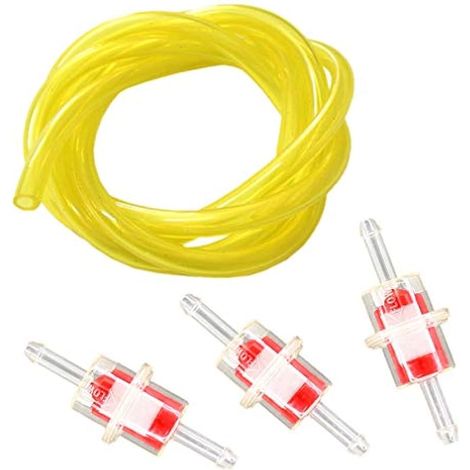 Lot de 3 filtres à essence pré-filtres avec tuyau d'essence 5 x 8 mm pour mobylette, cyclomoteur, mokick, petite puissance, scooter. (1/3)