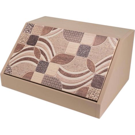 Lupia Portapane Legno Vintage LEAVES TILES, Contenitore Pane 40x20x30 cm (1/4)