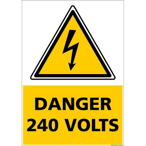 Signalisation danger électrique (C1347) - Adhésif - 75 x 105 mm