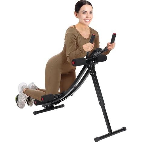 Appareil d'entraînement abdominaux pliable - 90 x 40 x 88 cm - Appareil d'entraînement abdominaux pliable - Pour les mamans assises après l'accouchement, noir (1/5)