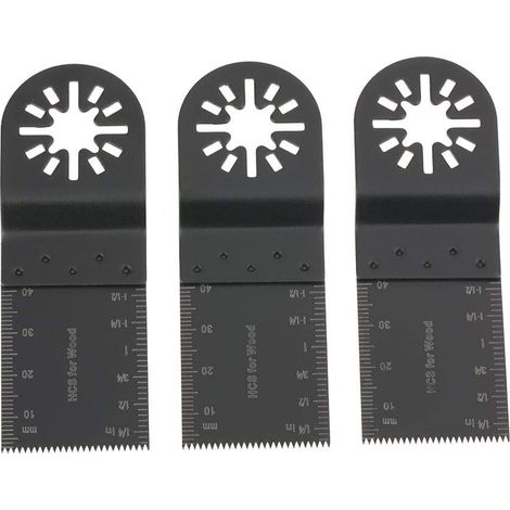 Lame De Scie Oscillante - 34 mm - Acier Au Carbone - Pour Bois Plastique Metal - 20 Pièces (1/5)
