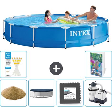 Frame Pool Rund - 366x76 cm - 7-teilig S6