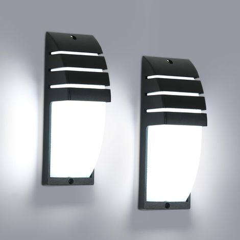 2 Pack Applique Murale Extérieure, 12W 1300LM 6500K Etanche IP65 (1/5)