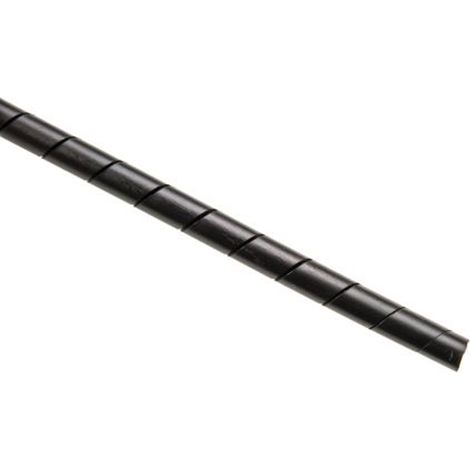 Gaine de câble spiralée RS PRO, Ø 12mm  15mm, en Polyéthylène Noir (1/2)