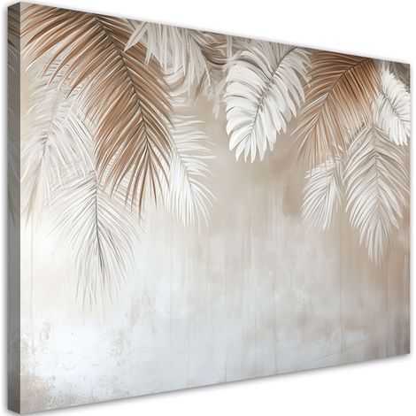 Tableau déco Feuilles de palmier suspendues sur fond beige 60x40 (1/5)