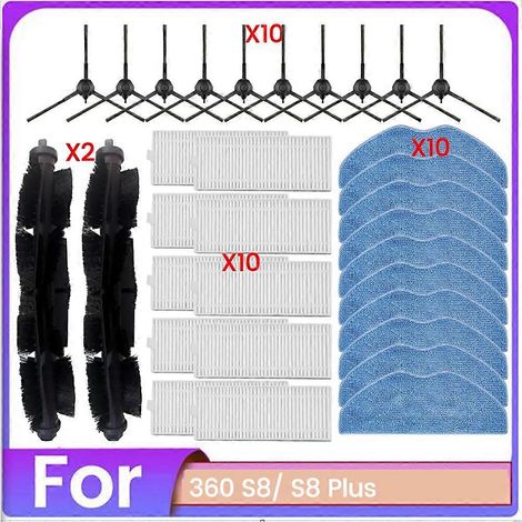 32PCS Brosse Filtre and Serpillière Cloth Lot pour 360 S8 S8Plus (1/5)