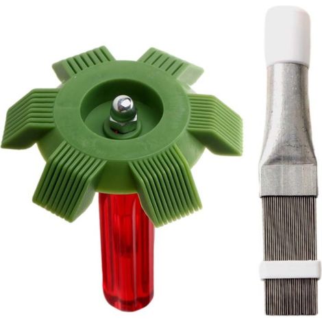 1 brosse de refroidissement pour condenseur de climatiseur - Verte - Brosse utilitaire - Convient aux filtres avec différents pas (1/5)