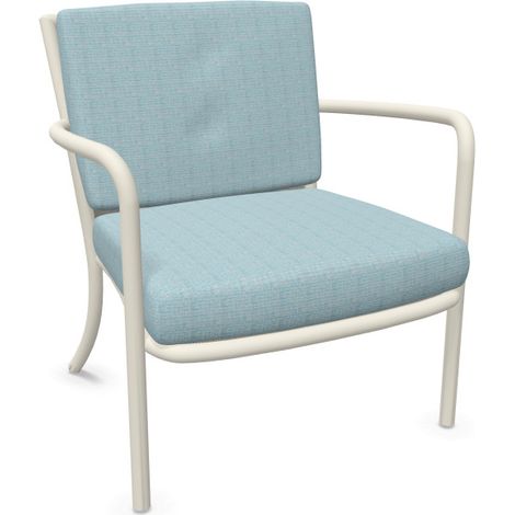EMU Atena Poltrona Bianco 23 Con Cuscino Azzurro 700/10 (1/5)