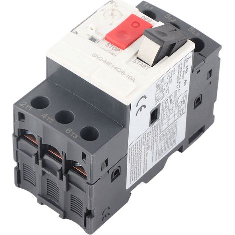 Disjoncteur moteur protection surcharge court-circuit 6-10A GV2 ME14C AC690V rail DIN 35mm interrupteur protection moteur (1/5)