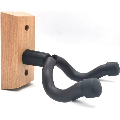 2-Piece Guitar Wall Mount, Guitar Hooks, Fits All Guitar Sizes, Hardwood Guitar Stands, Suitable for Acoustic, Electric, and Bass Guitars, Style 2 (1/4)