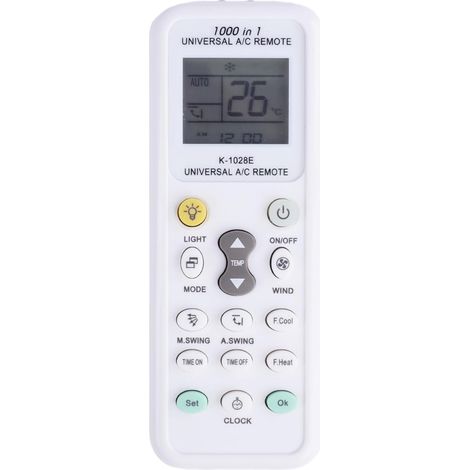 Telecommande Universelle clim, Télécommande Universelle pour Climatisation avec 1000 Codes, Compatible avec 99,99% des Climatiseurs, Écran LCD (1/5)