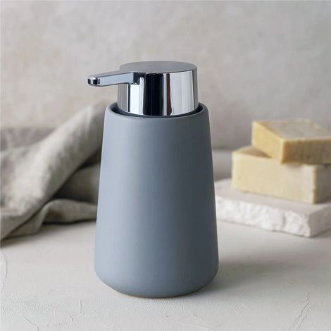 Exagonshop Dispenser sapone in ceramica grigio Sidney