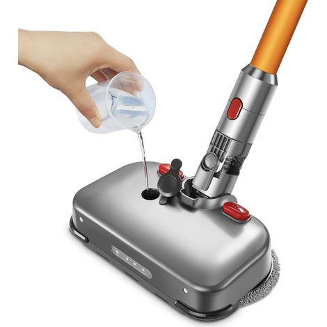 Tête de vadrouille pour aspirateur Dyson V7 V8 V10 V11 – Accessoire électrique avec réservoir d'eau et 4 lumières LED – 6 tampons réutilisables (1/5)