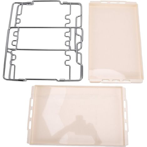 Étagère de rangement pliable 2 étages organisateur de comptoir en métal pour cuisine, salle de bain, chambre (1/5)