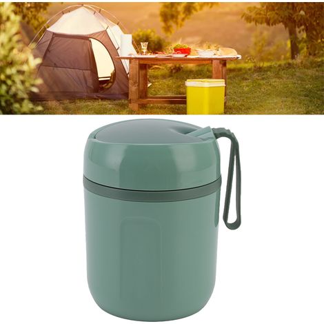 Thermos Isotherme Double Paroi 480ml en Acier Inoxydable 304 pour Déjeuner Bureau, École, Voyage et Camping Vert (1/5)
