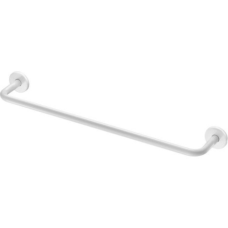 Portemanteau Delabie avec 1 barre D20 L600mm, finition époxy poudre blanche