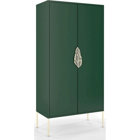 Commode Merlin 160 x 40 x 80 cm Bois - Vert et doré (1/5)