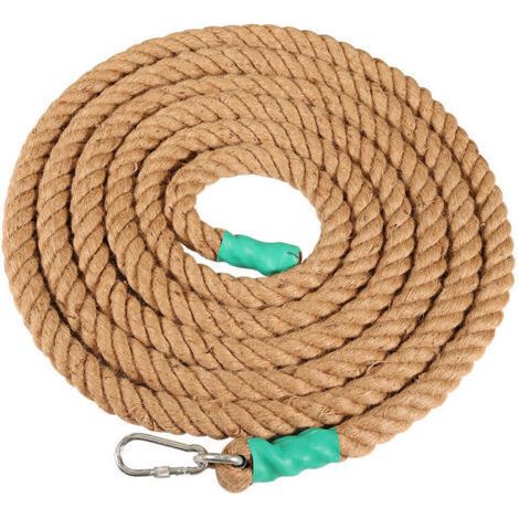 Corde à Grimper avec Mousqueton , Corde de Bataille Power Training - Corde pour l'Entraînement Musculaire, Formation de Force-30mm3m (1/4)