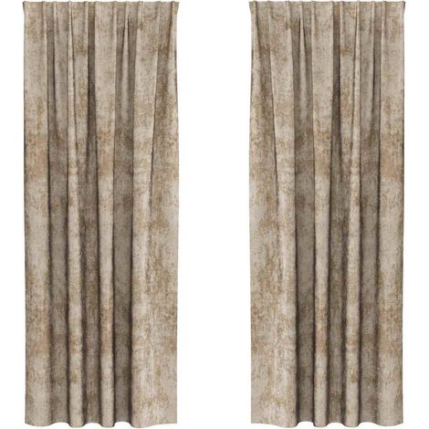 Rideaux en velours 2 pcs Champagne 225 x 140 cm Velours (1/5)