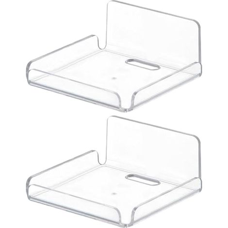 2 Pièces Étagère Murale pour Disques Muraux Support de Rangement Mural Vinyles Présentoirs en Acrylique Support de Rangement Flottant Transparent Étagères Murales (1/5)