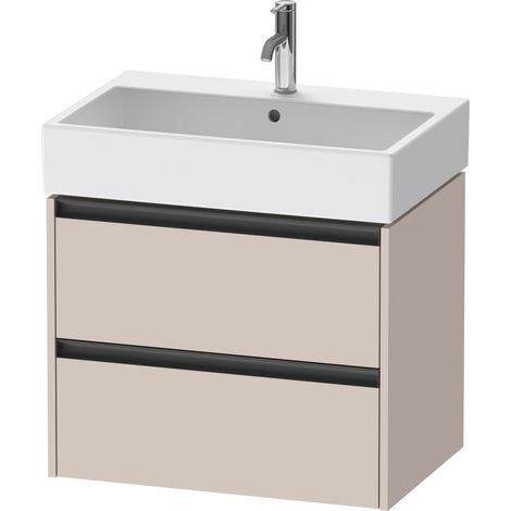 Duravit Ketho.2 bâti-support de lavabo suspendu, 2 tiroirs,