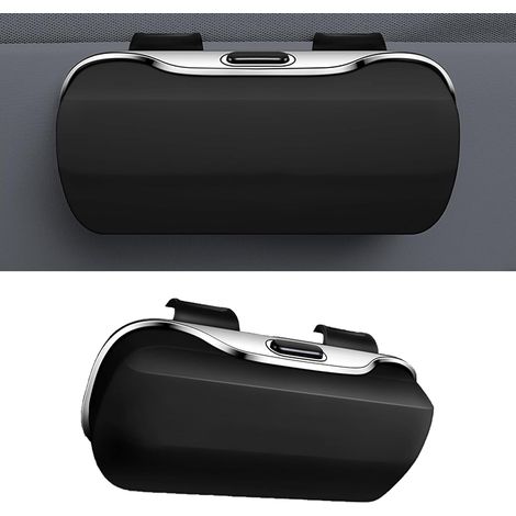 Sonnenbrillenhalter für Auto-Sonnenblenden, schützender Haken zur Aufbewahrung von Auto-Sonnenbrillen, Sonnenbrillenhalter für Lkw und Pkw (schwarz) (1/5)