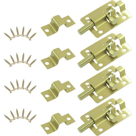 Lot de 2 loquets coulissants à barillet de 5, 1 cm (1/5)
