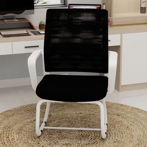 Chaise de bureau moderne, structure métal, assise confortable, design minimaliste, pour maison et bureau, plusieurs coloris (1/5)