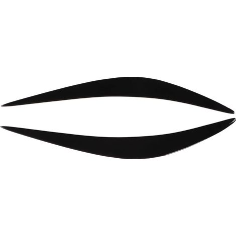 Sourcils de Phare, Sourcils de Phare Automobile de 2 Pièces en Plastique Souple Noir Brillant pour 2014-2019 (1/5)