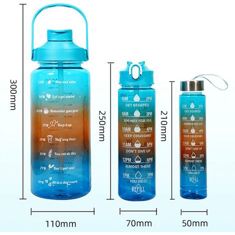 Gourde de sport 3 en 1 verre plastique polyvalent sans BPA pour boisson froide (1/3)