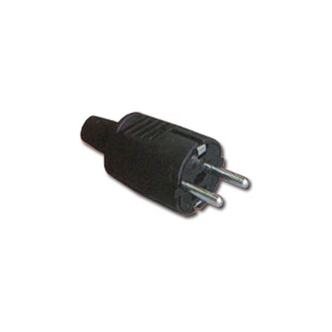 electricidad clavija bipolar con tt pvc negra blist 12000-50310