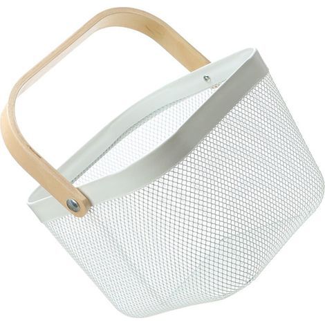 Panier décoratif en filet métallique pour le stockage des-Blanc (1/2)