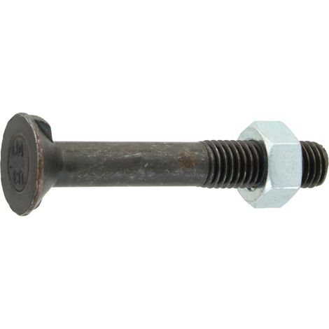 Bullone per aratro con dado M12x1.75 lunghezza 80mm classe 10.9 DIN 11014 aratro 12801410