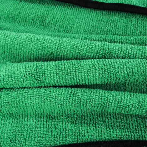 serviette de bain pour chien/chat, super absorbante, à séchage rapide, avec poche (verte) (1/3)
