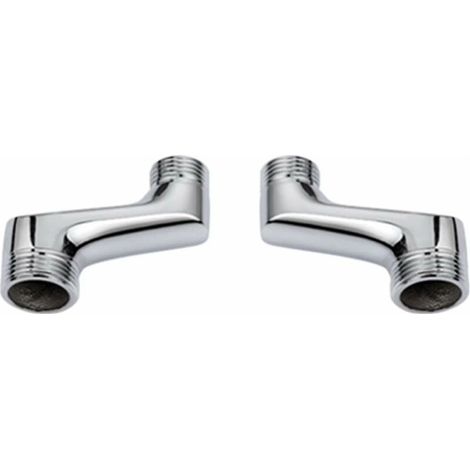 Raccord Contre Coudé Douche,Raccord Laiton Coudé RéDucteur,Bras Pivotant RéGlable,Raccord Mural Contre Coudé,Raccord Excentré 1/2 3/4,Chrome A (1/4)