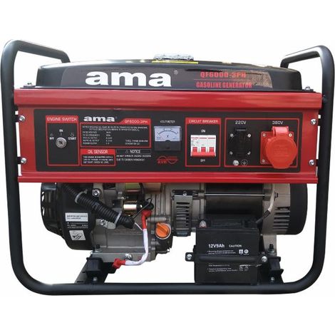 Generatore a benzina Ama trifase con AVR da 389cc 5,5kW