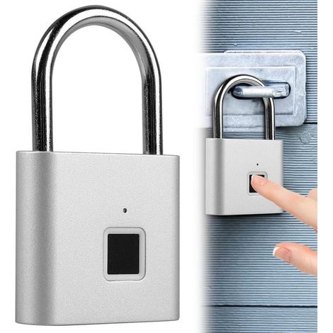 Allecto Plus - Lucchetto intelligente impermeabile con impronta digitale e ricaricabile tramite USB, ideale per palestra e bagagli - Sicurezza e praticità (1/5)