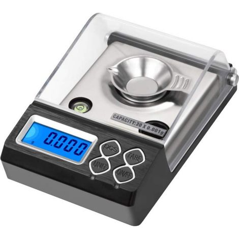 Balance de laboratoire numérique de haute précision (50 g/0,001 g) pour bijoux, diamants et or, avec mesure en milligrammes et grammes. Balance électronique en carats.-AquaForge