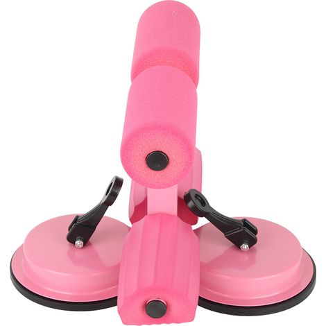 Barre de redressement assis portable, appareil d'assistance pour exercices abdominaux, entraînement complet du corps, double ventouse, rose (1/5)