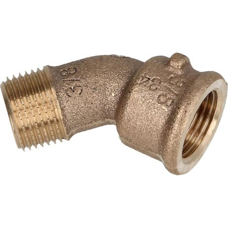 Viega Curva a 45 gradi, R 3/8, Rp 3/8 bronzo rosso o bronzo al silicio Modello 3121, 281755